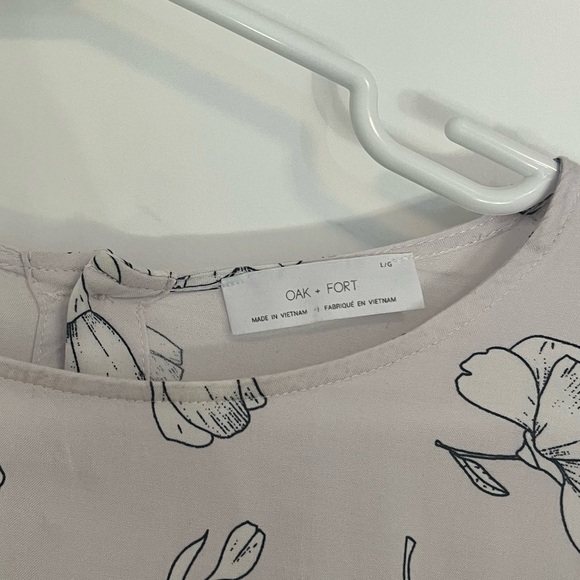 Oak + Fort Cropped Floral shirt - Picture 4 of 5